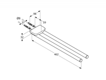 Portprosop dublu Kludi, Amba, 40 cm, crom